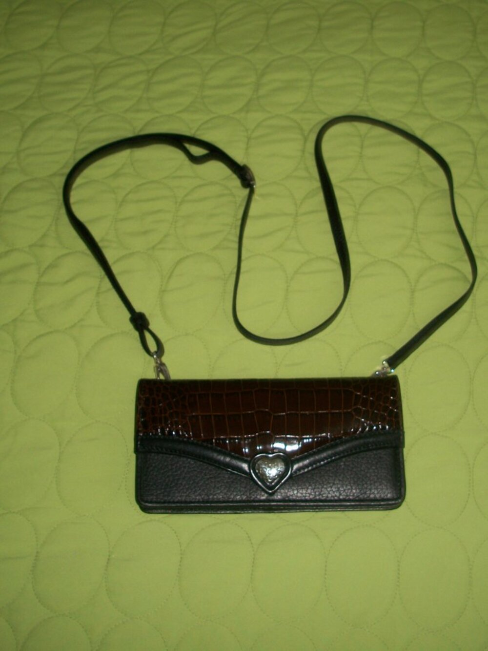 Brighton Brown/Black Crossbody Wallet/Organizer/Clutch